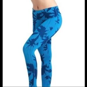 Splits59 Pure Barre Blue Palm Tree Leggings